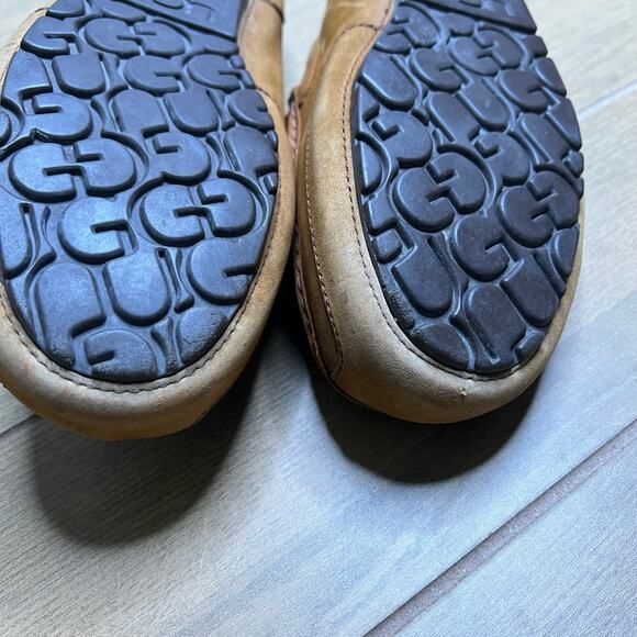UGG‎ Slippers Mens SZ 10 Loafers Chester Brown Leather Slip On Shoes boho Casual